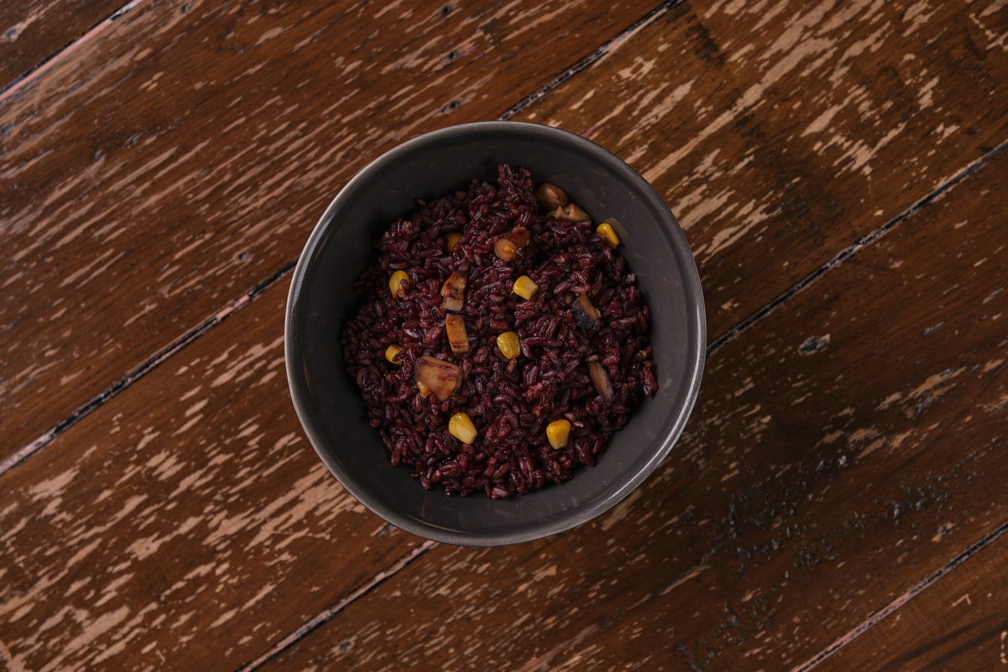 🏆Black Rice with Roasted Corn and Shitake Mushroom